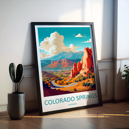 Colorado Springs USA Travel Poster