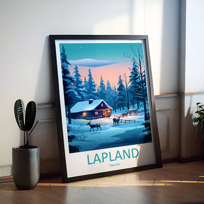 Lapland Finland Travel Poster