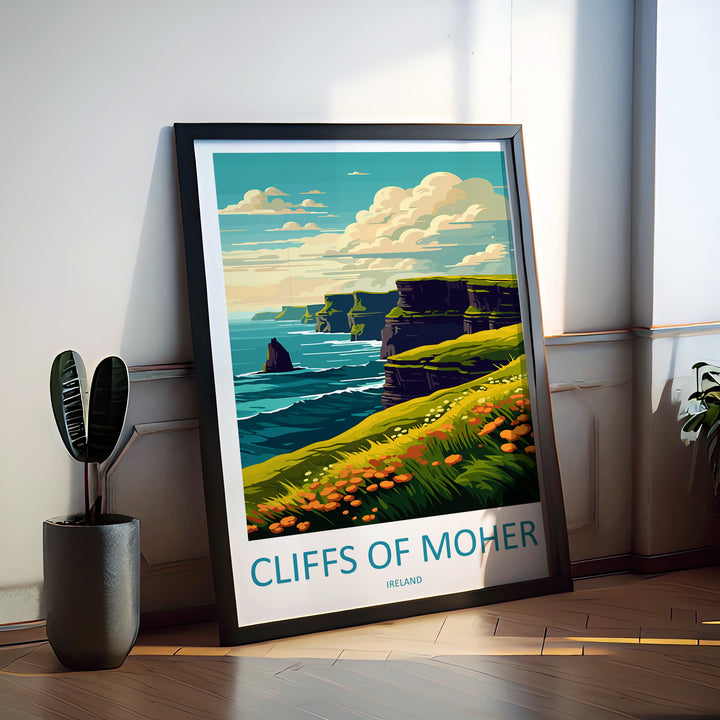 Cliffs Of Moher Ireland Travel Poster