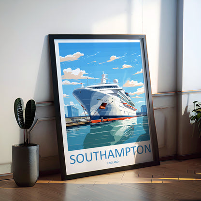 Southampton England Travel Poster