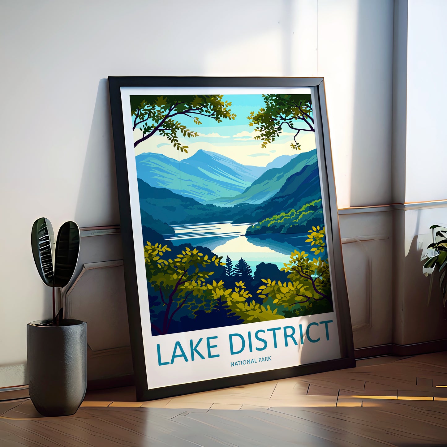 Lake District England Travel Poster