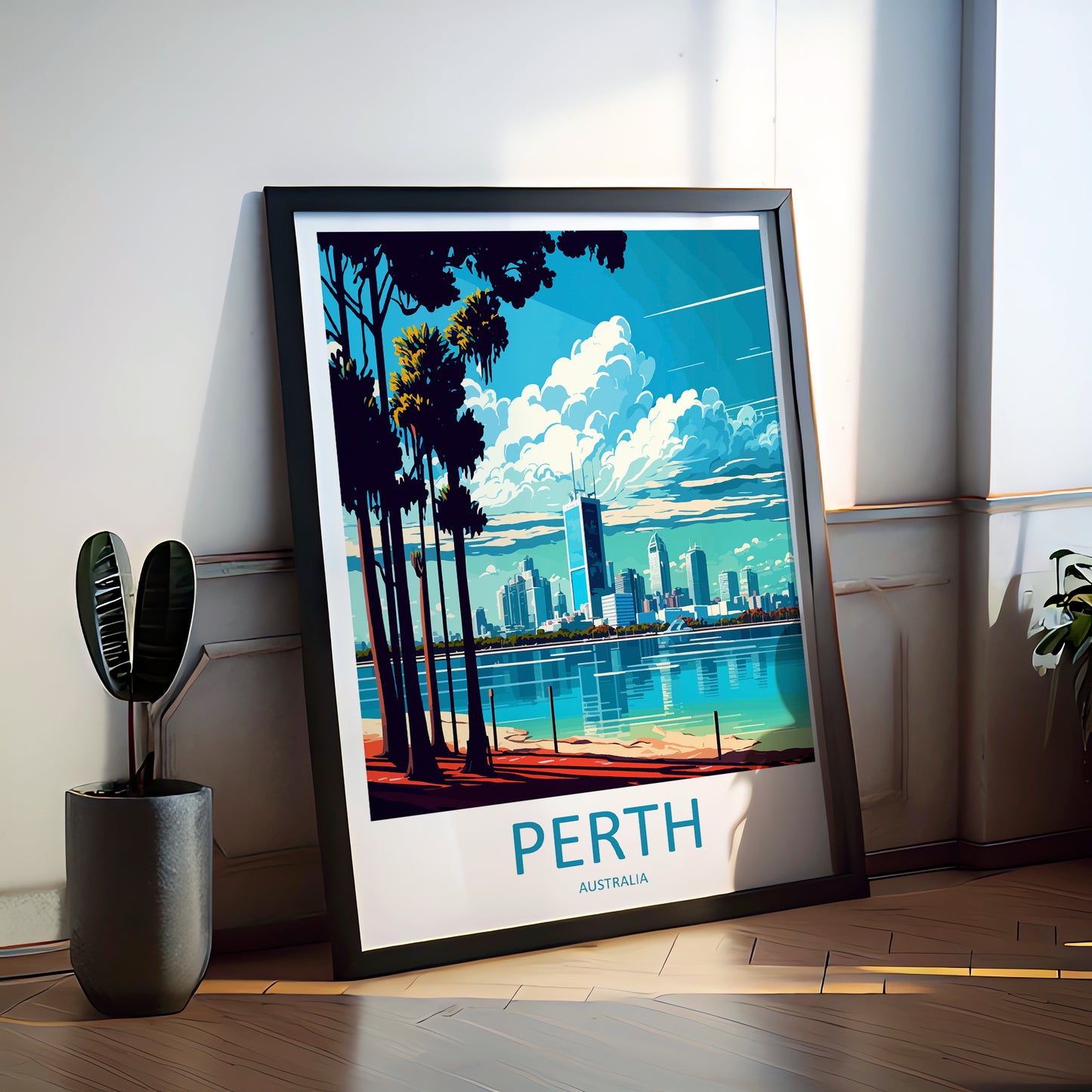 Perth Australia Travel Poster