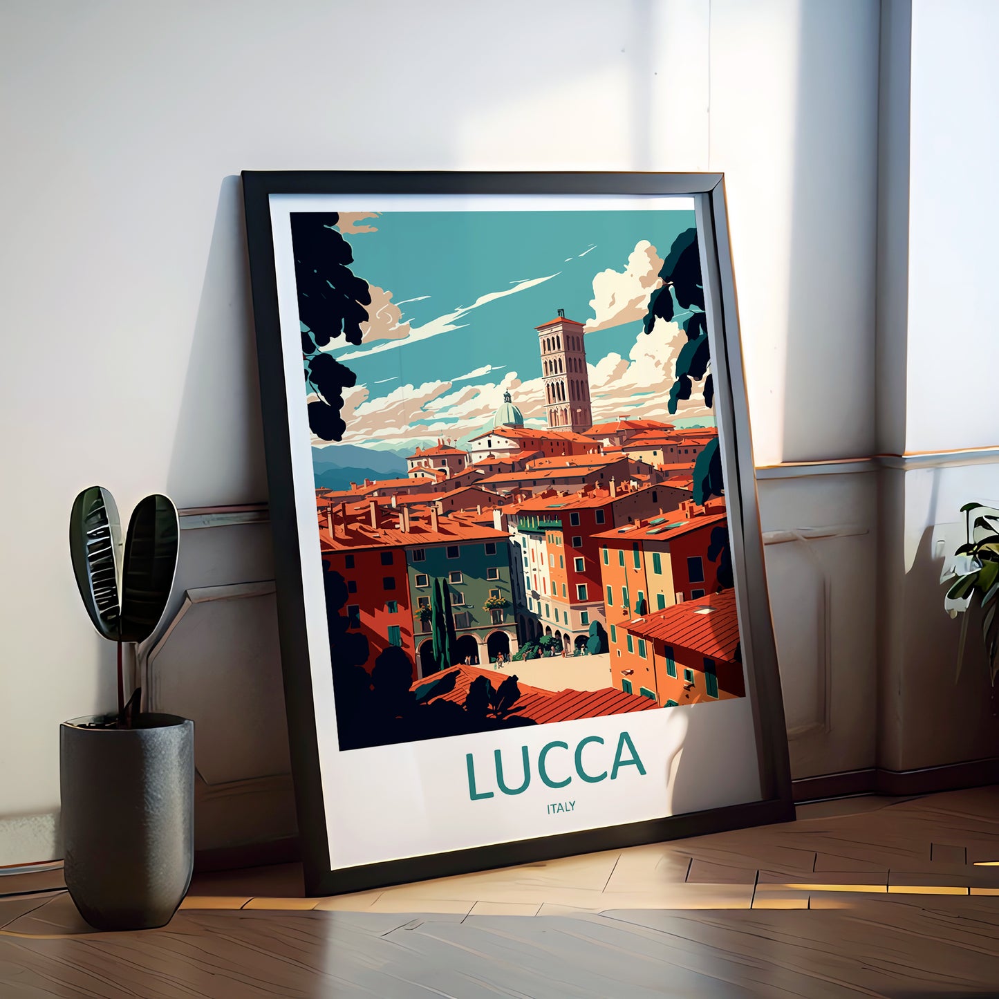 Lucca Spain Travel Poster