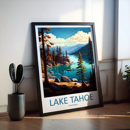 Lake Tahoe USA Travel Poster