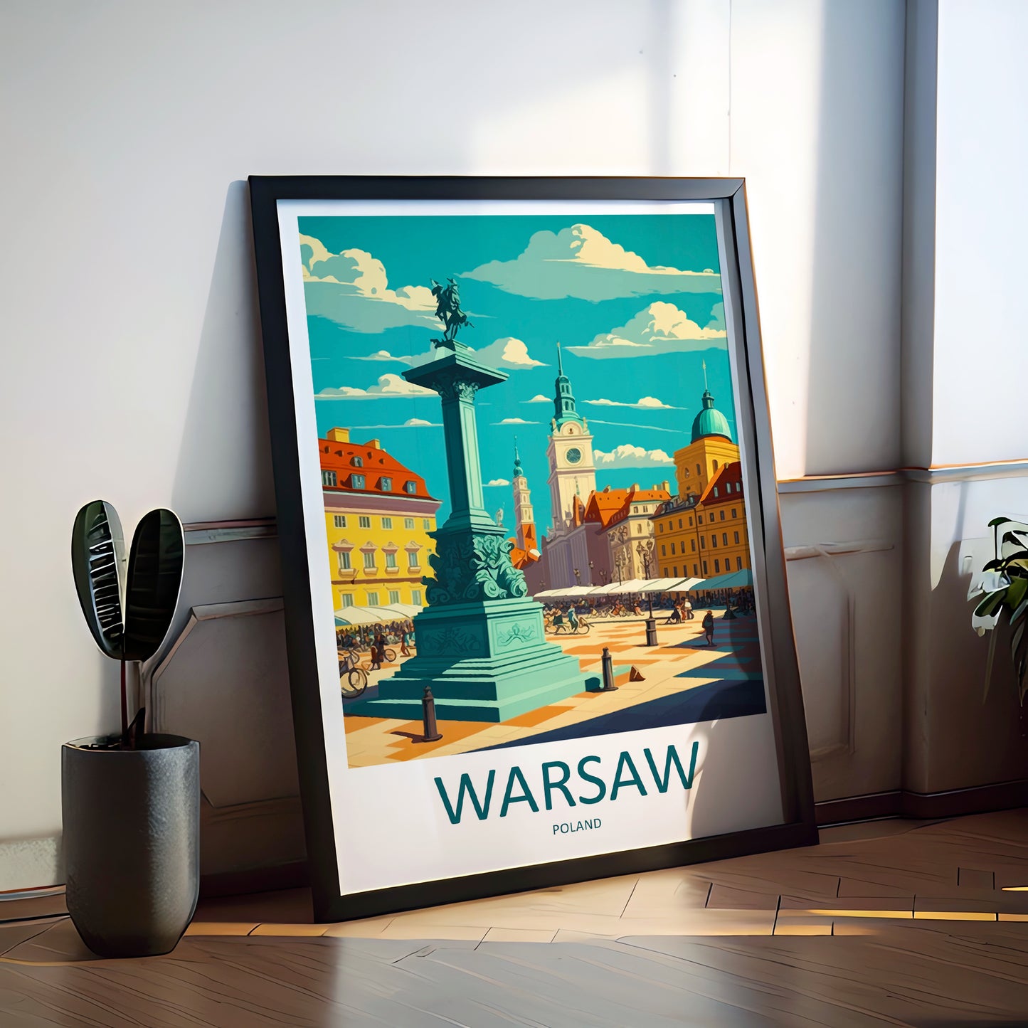 Warsaw Poland Travel Poster