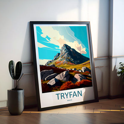 Tryfan Wales Travel Poster