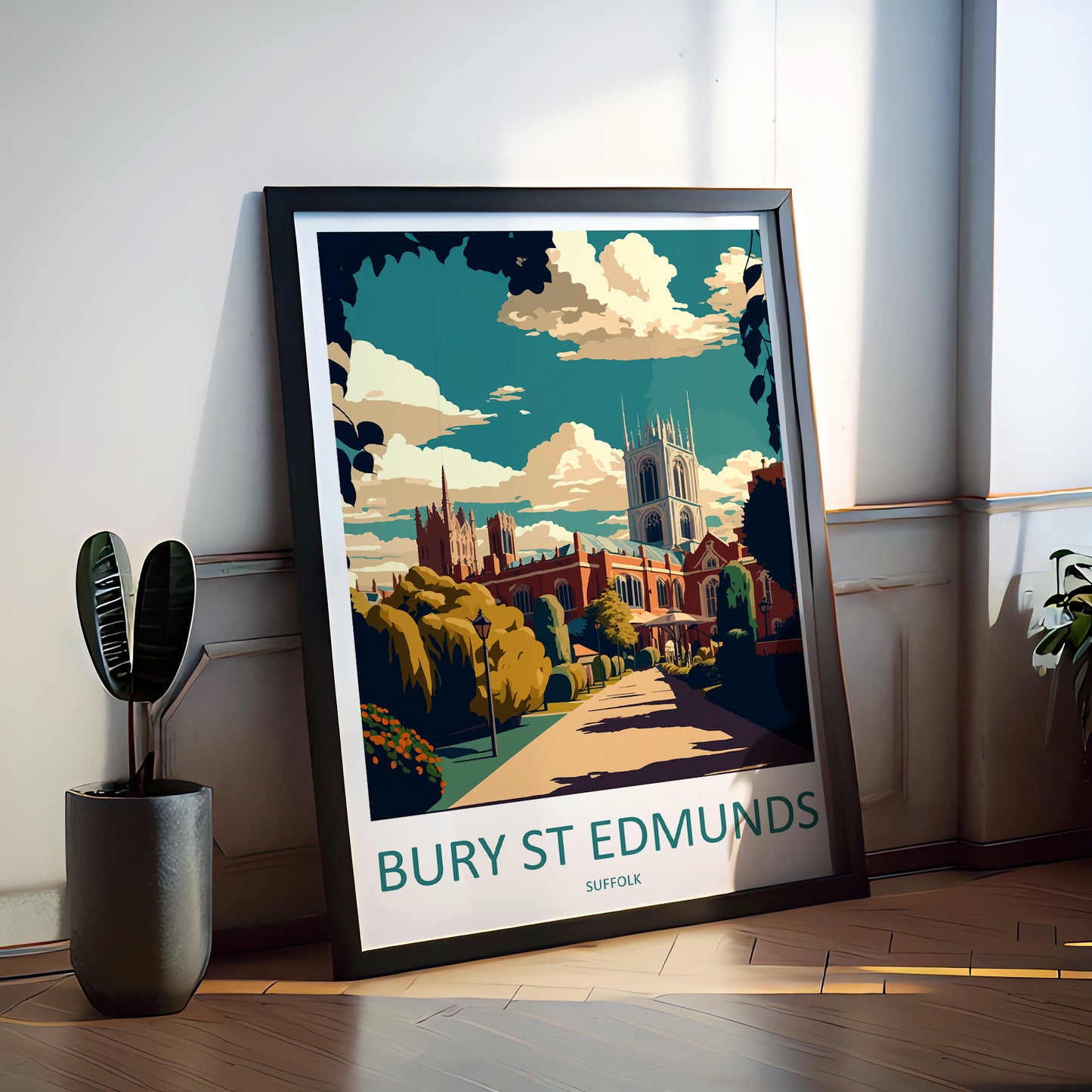 Bury St Edmunds England Travel Poster