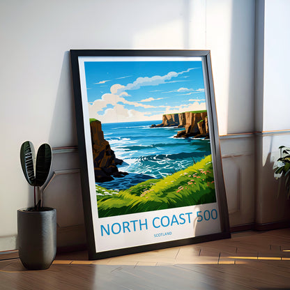 North Coast 500 Scotland Travel Poster