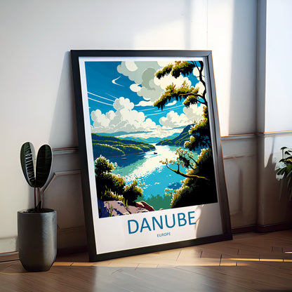 Danube River Travel Poster