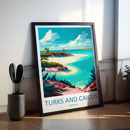 Turks and Caicos Caribbean Travel Poster