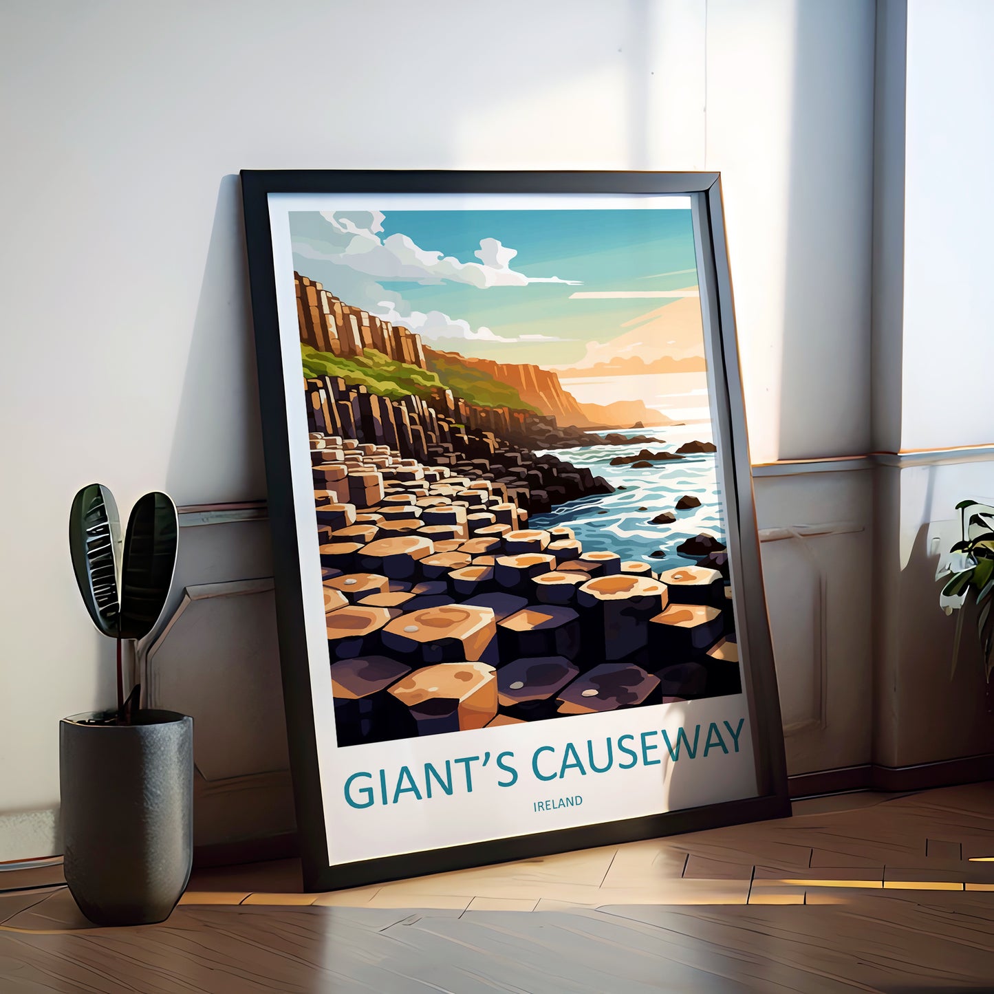 Giants Causeway Ireland Travel Poster