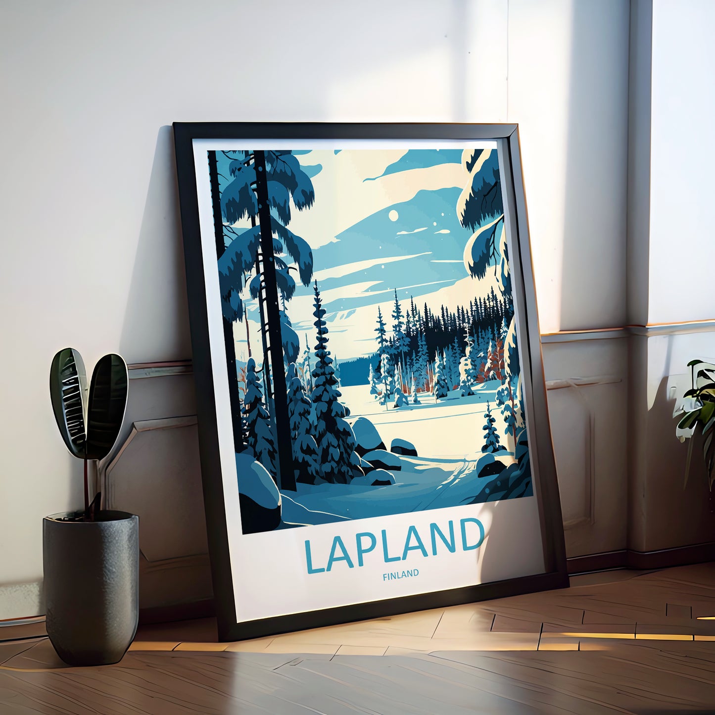 Lapland Finland Travel Poster