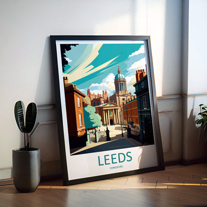 Leeds England Travel Poster