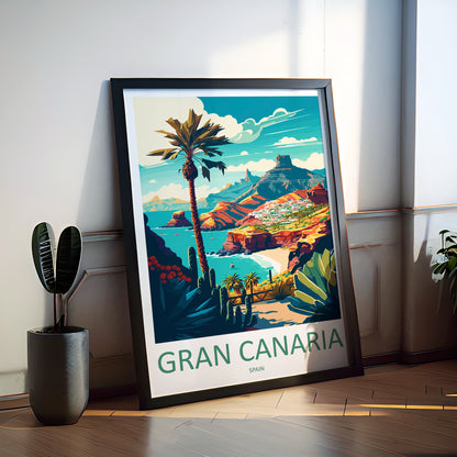 Gran Canaria Spain Travel Poster