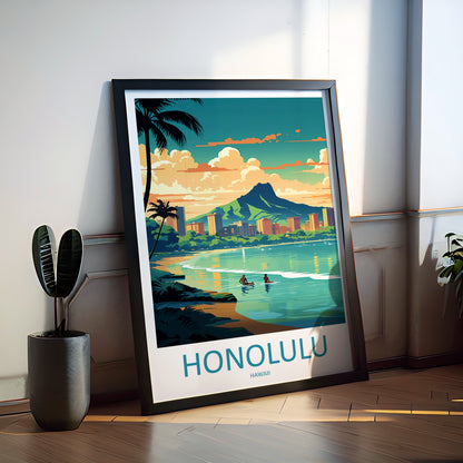 Honolulu Hawaii USA Travel Poster