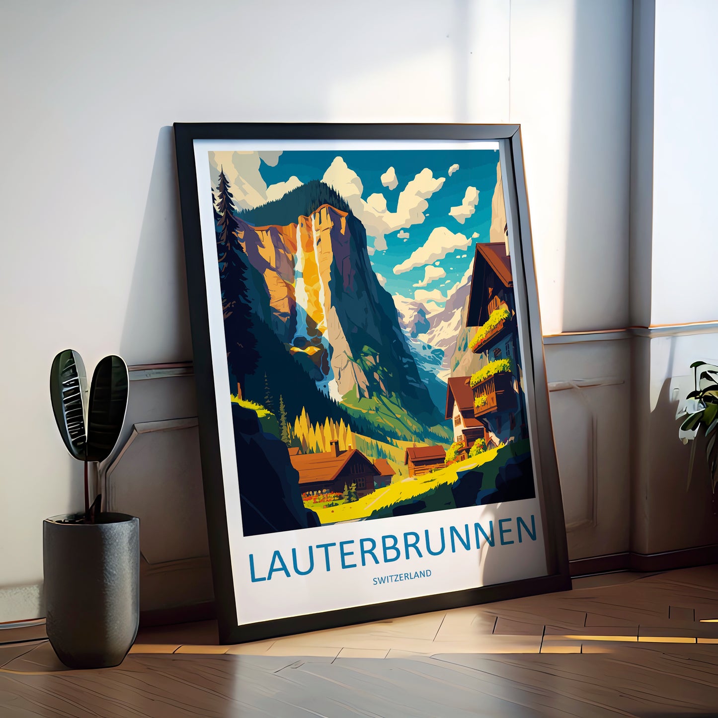 Lauterbrunnen Switzerland Travel Poster