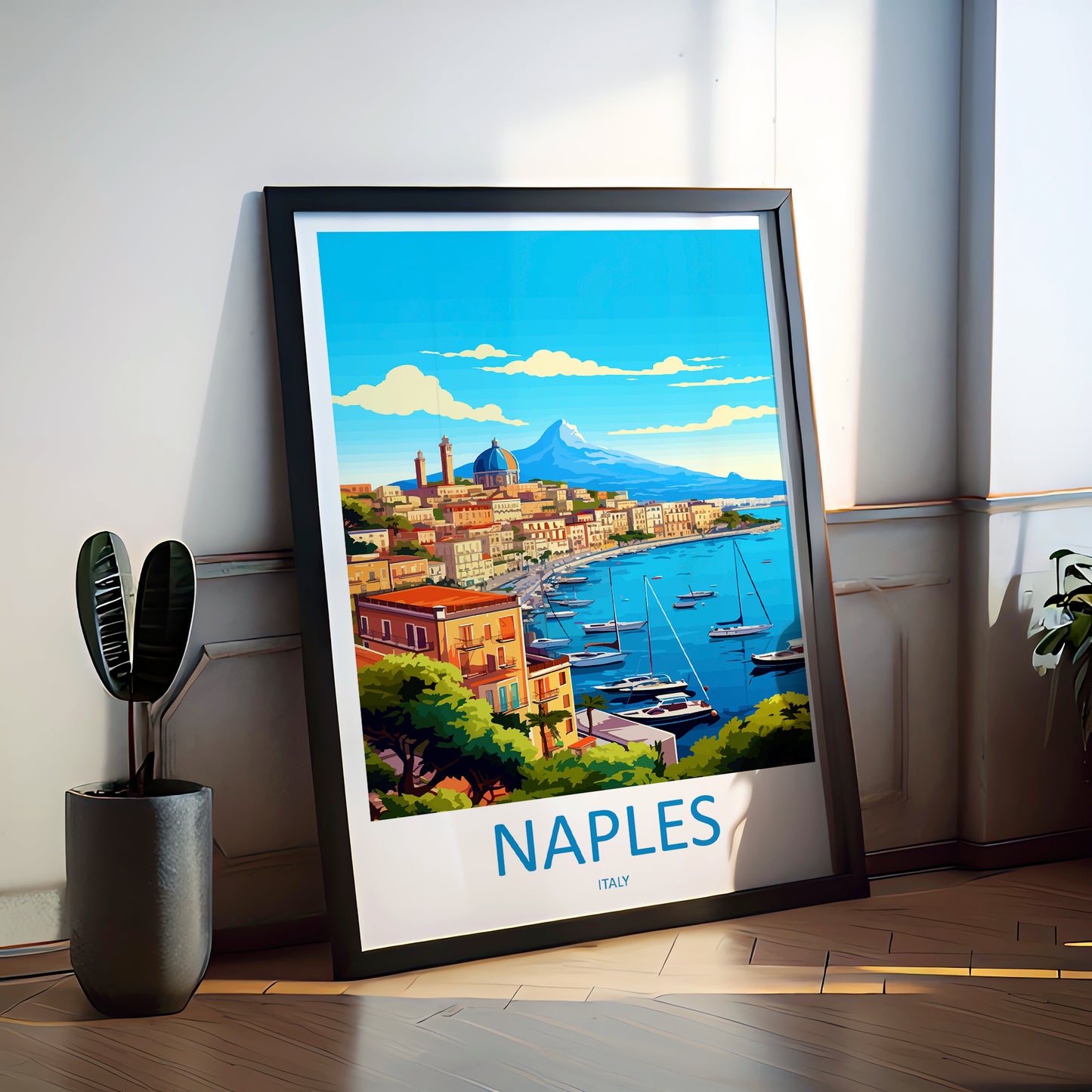 Naples Italy Travel Poster