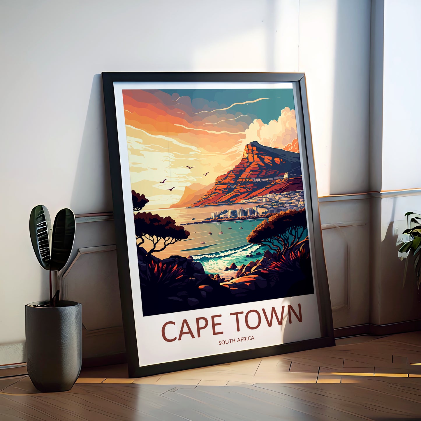 Cape Town South Africa Travel Poster