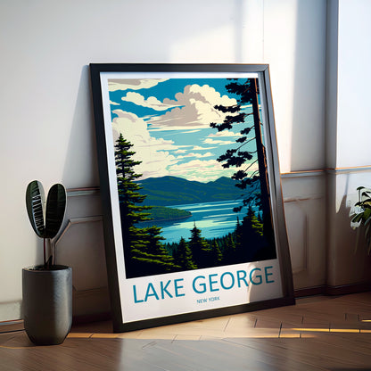 Lake George USA Travel Poster