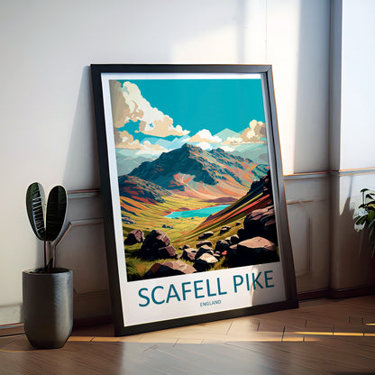 Scafell Pike England Travel Poster