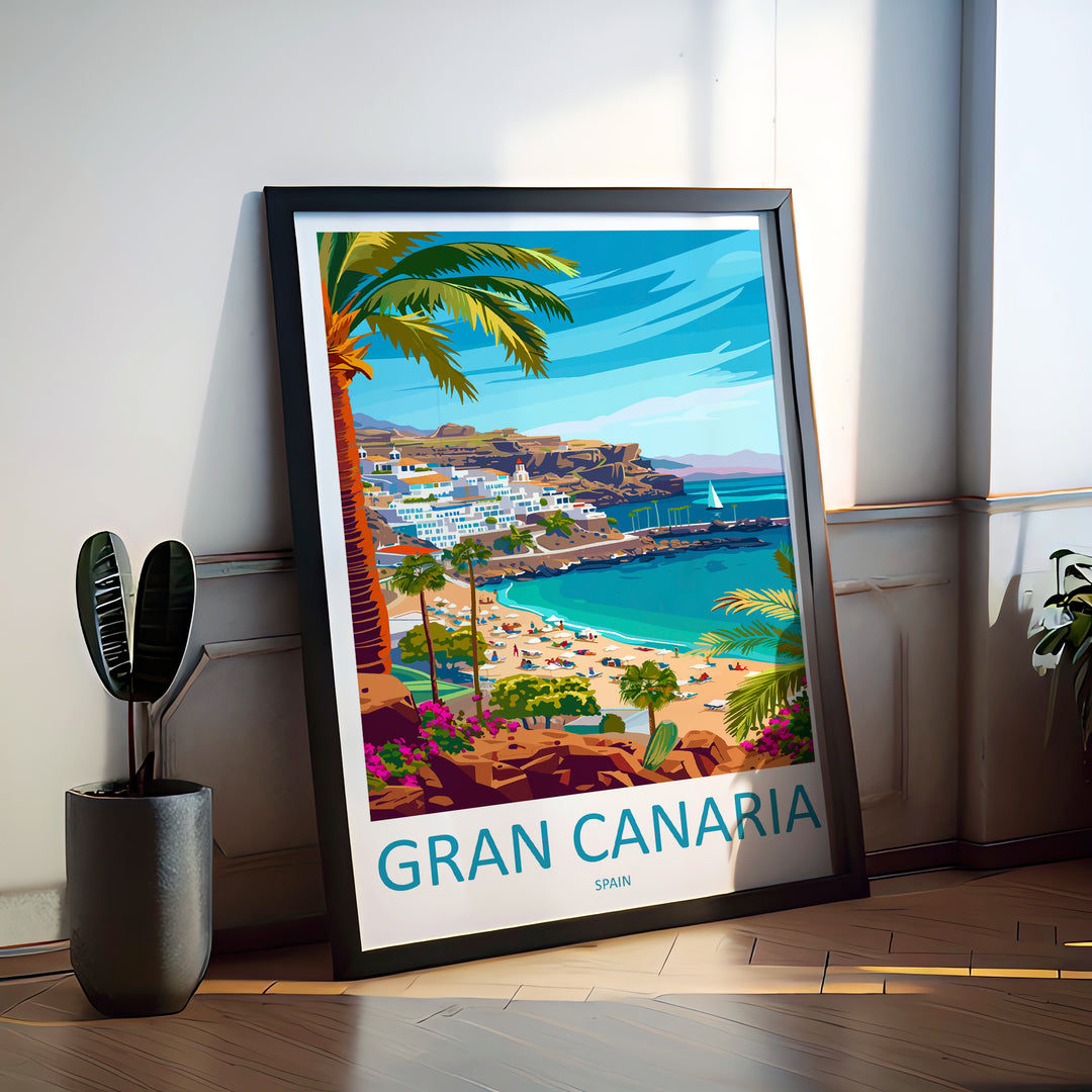 Gran Canaria Spain Travel Poster