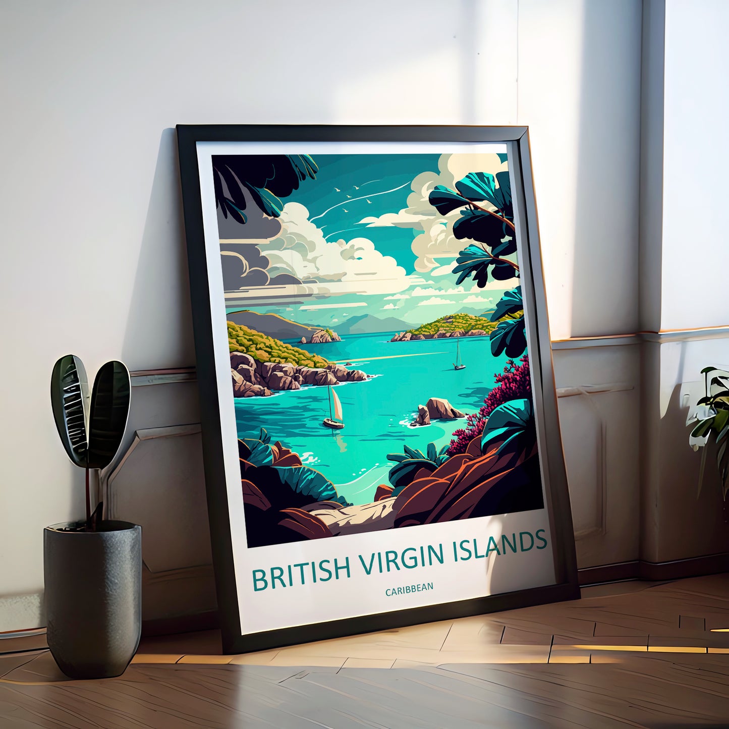British Virgin Islands Caribbean Travel Poster
