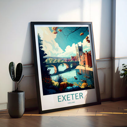 Exeter England Travel Poster