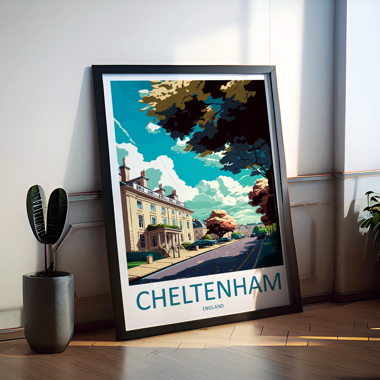 Cheltenham England Travel Poster