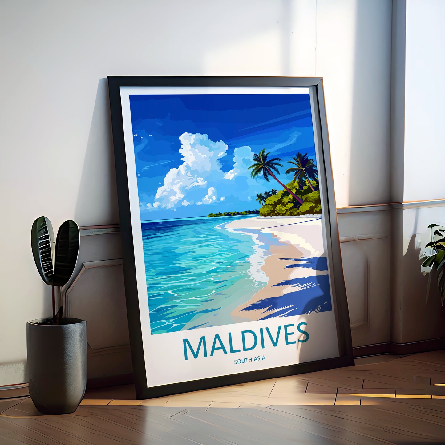 Maldives Asia Travel Poster