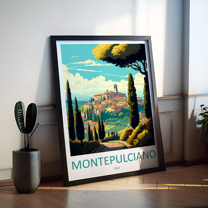 Montepulciano Italy Travel Poster