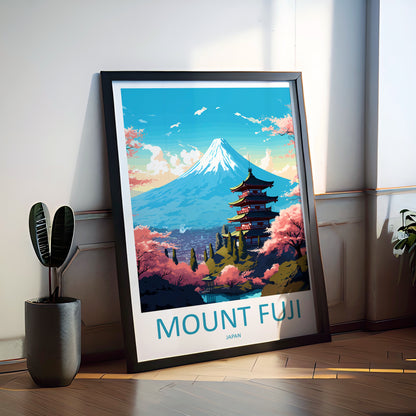 Mount Fuji Japan Travel Poster