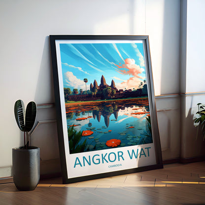 Angkor Wat Cambodia Travel Poster