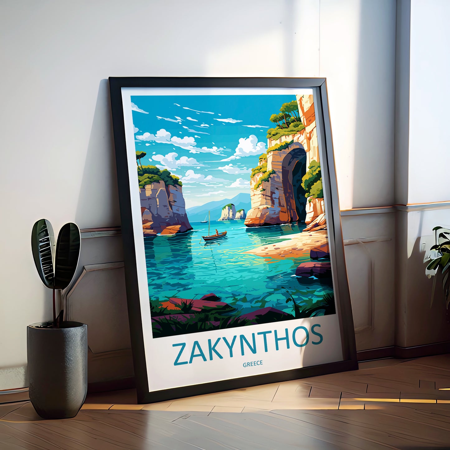 Zakynthos Greece Travel Poster