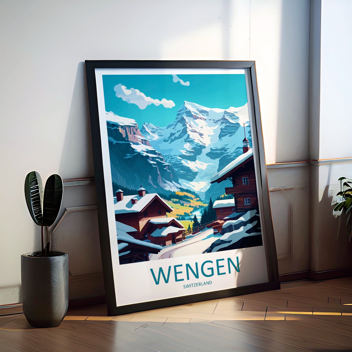 Wengen Switzerland Travel Poster