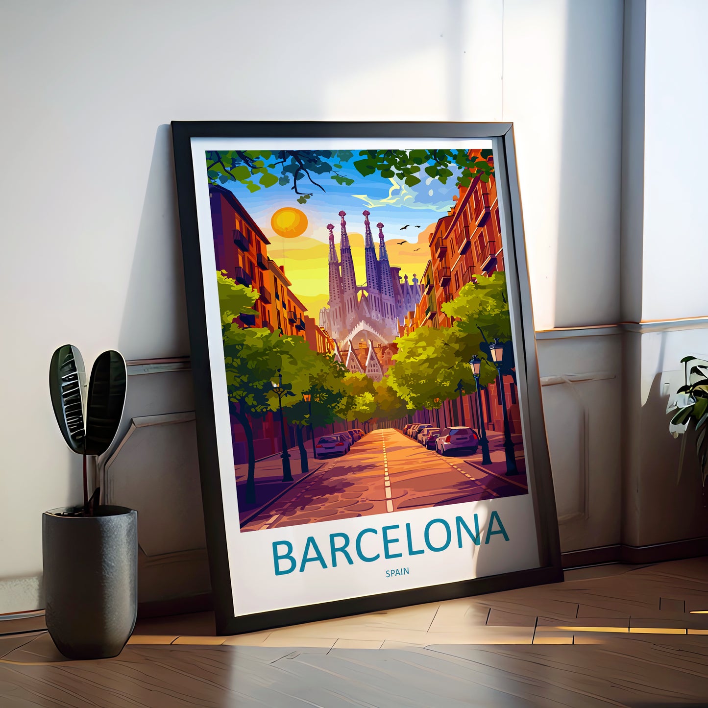 Barcelona Spain Travel Poster