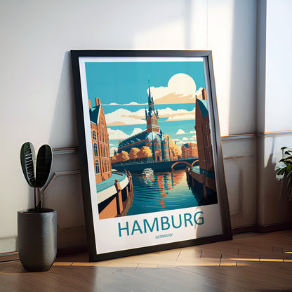 Hamburg Germany Travel Poster