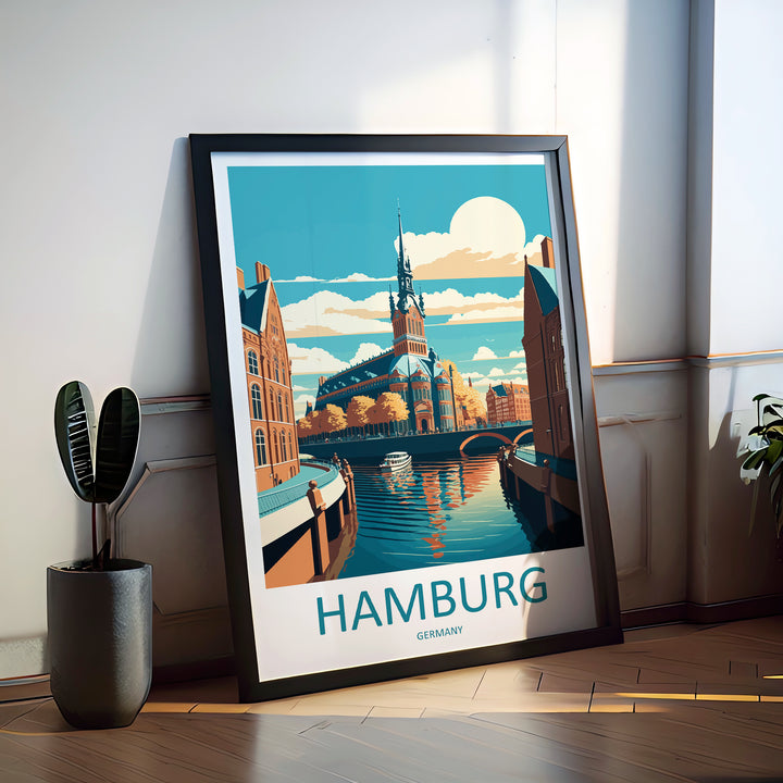 Hamburg Germany Travel Poster