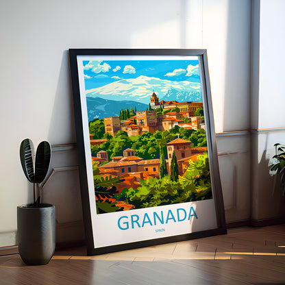 Granada Spain Travel Poster