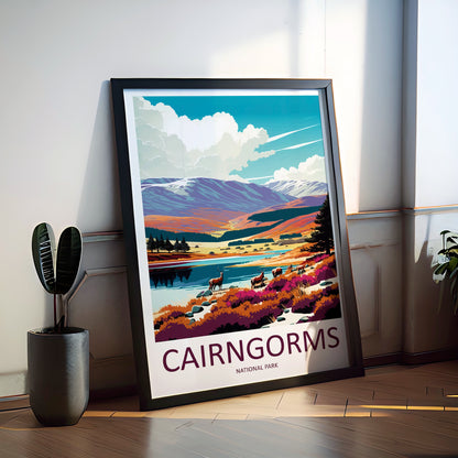 Cairngorms Scotland Travel Poster