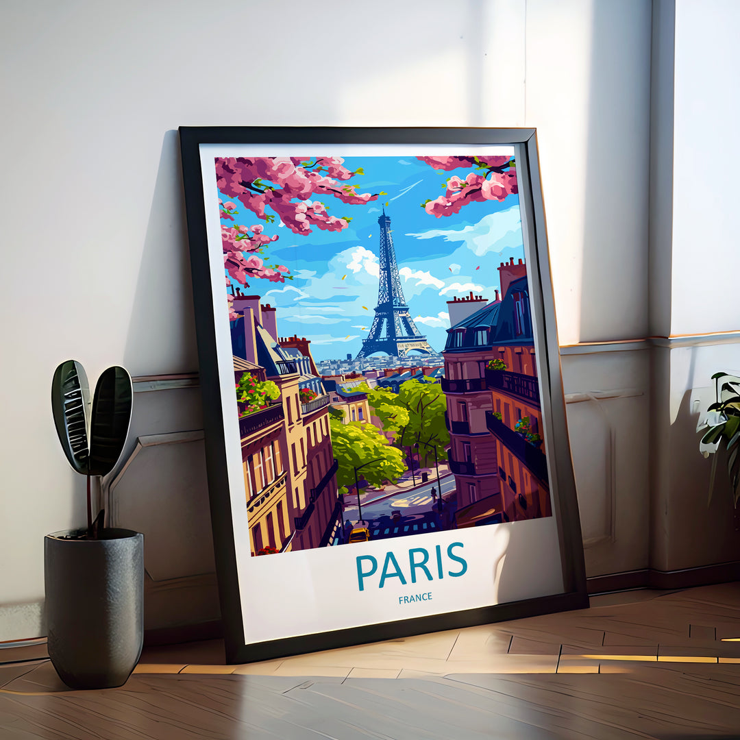 Paris France Travel Poster