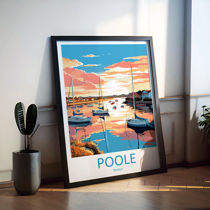 Poole Harbour England Travel Poster