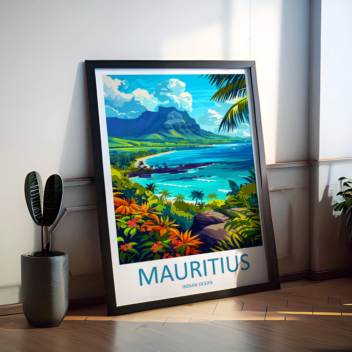 Mauritius Indian Ocean Travel Poster