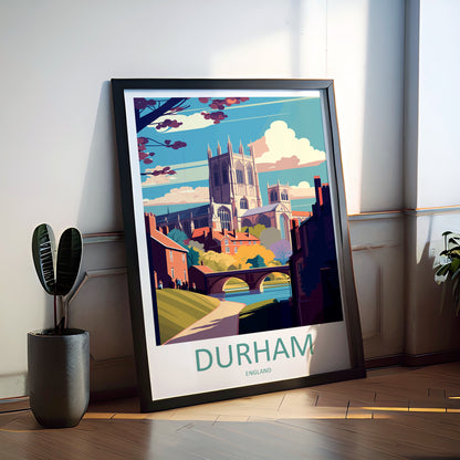 Durham England Travel Poster