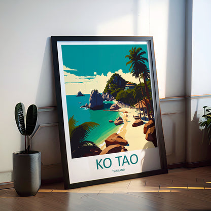 Ko Tao Thailand Travel Poster