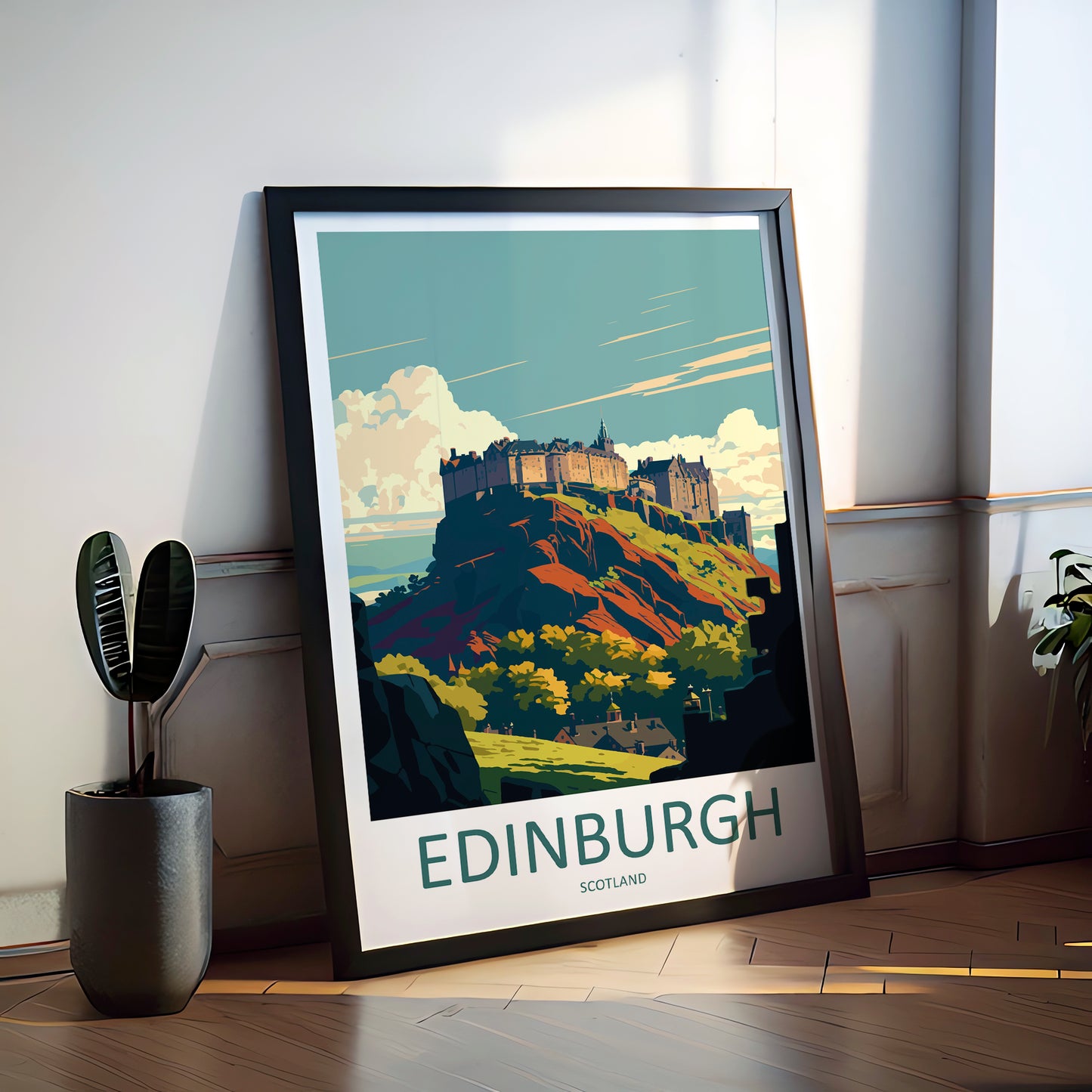 Edinburgh Castle Scotland Travel Poster