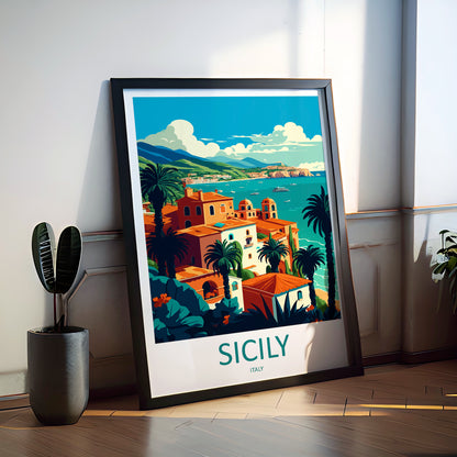 Sicily Italy Travel Poster