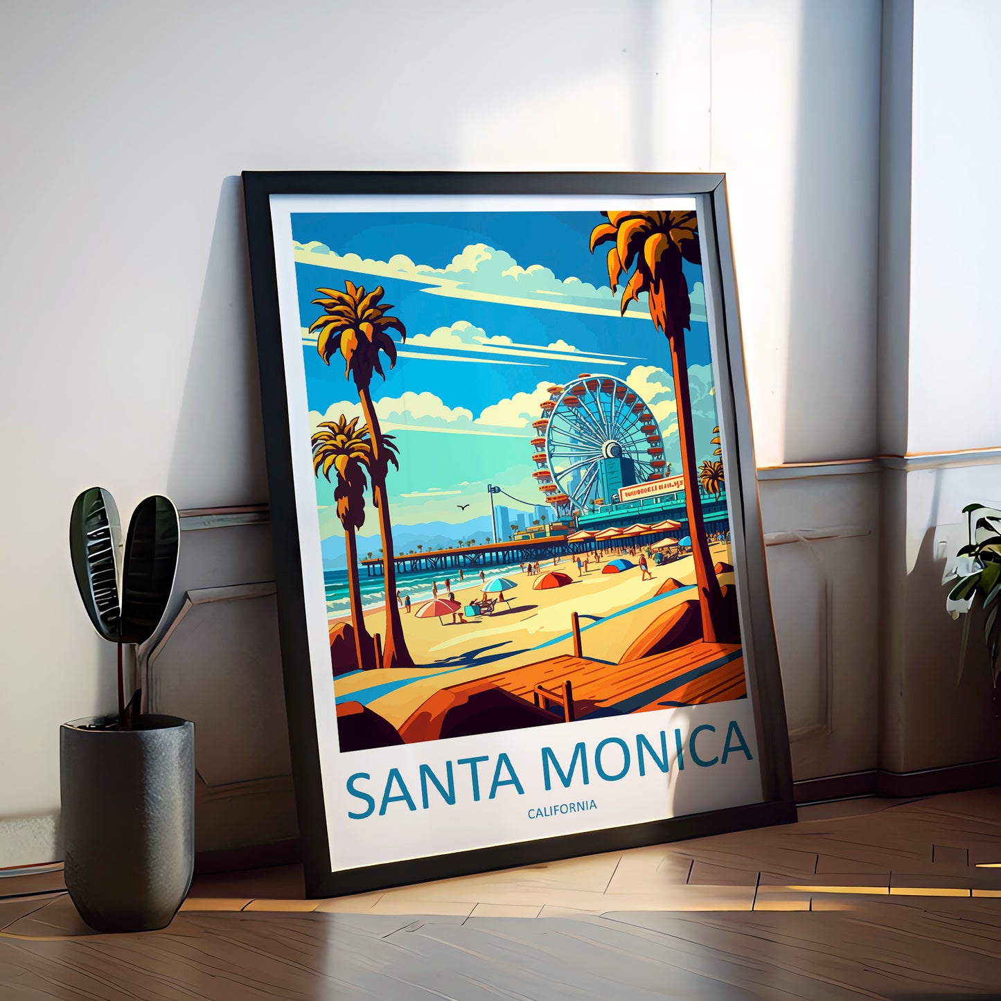 Santa Monica USA Travel Poster