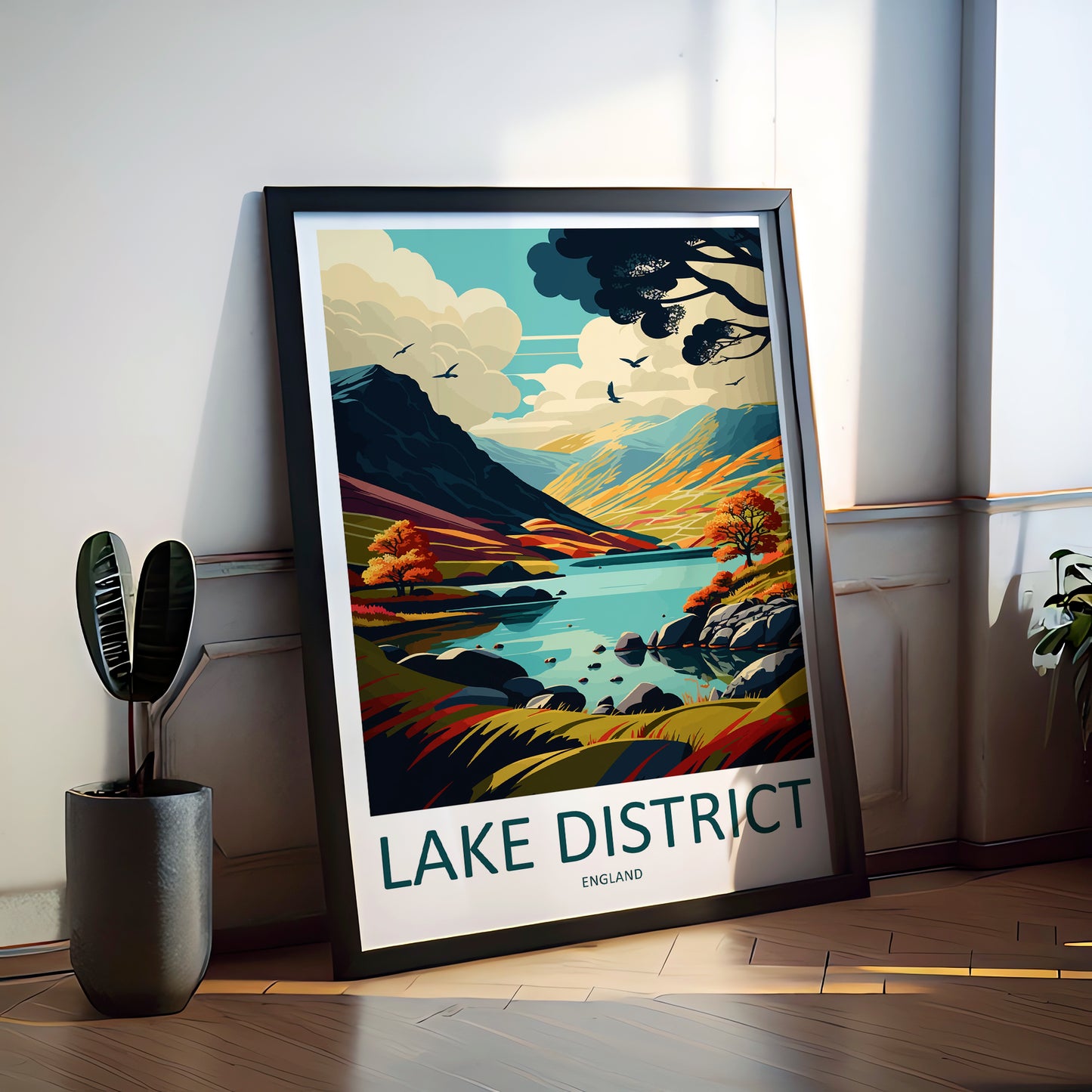 Lake District England Travel Poster