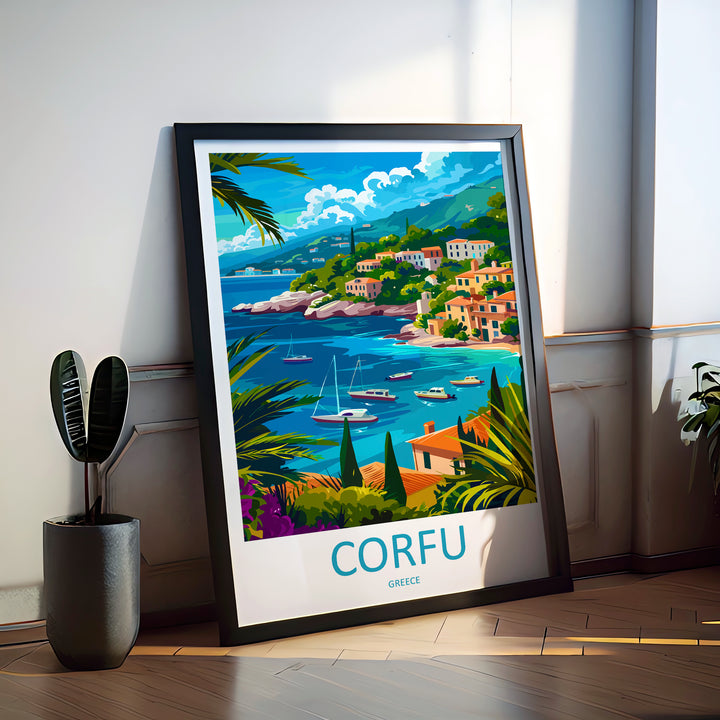 Corfu Greece Travel Poster