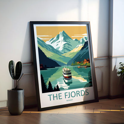 Fjords Norway Travel Poster